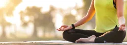 photo of a woman practicing yoga