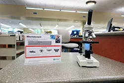 photo of a STEM station in a Baltimore County Library Branch