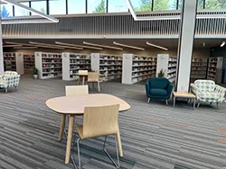 photo of Catonsville's new book shelves